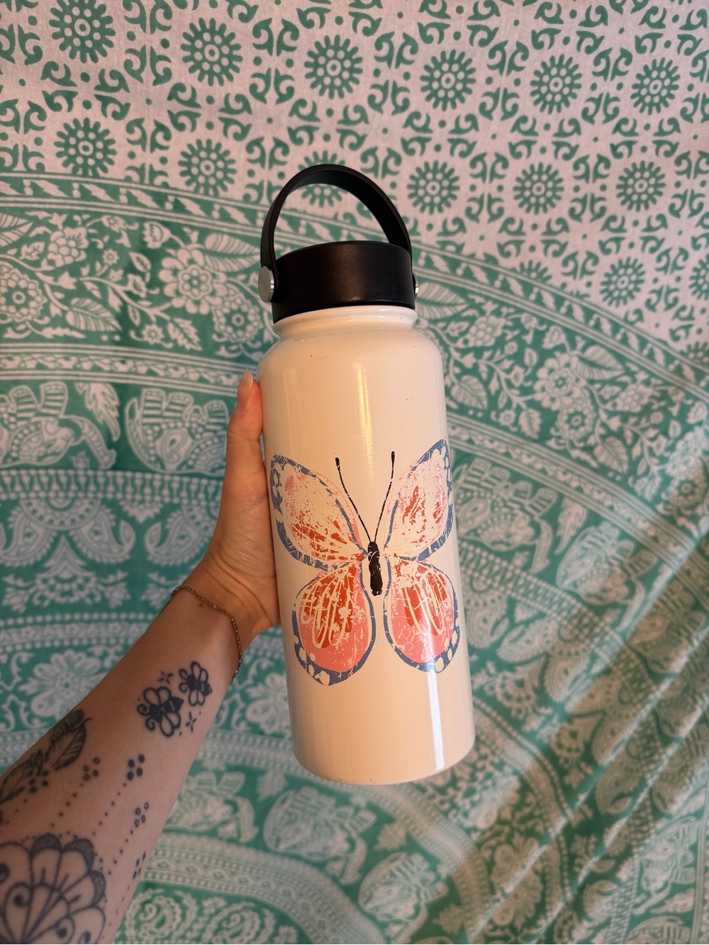 kate spade - White Butterfly Water Bottle